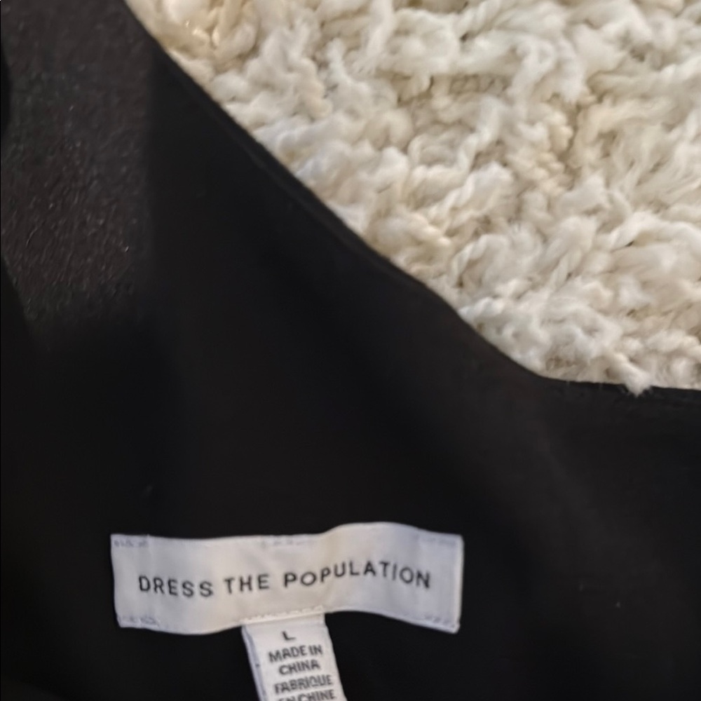 Dress the Population One Shoulder Dress - Black